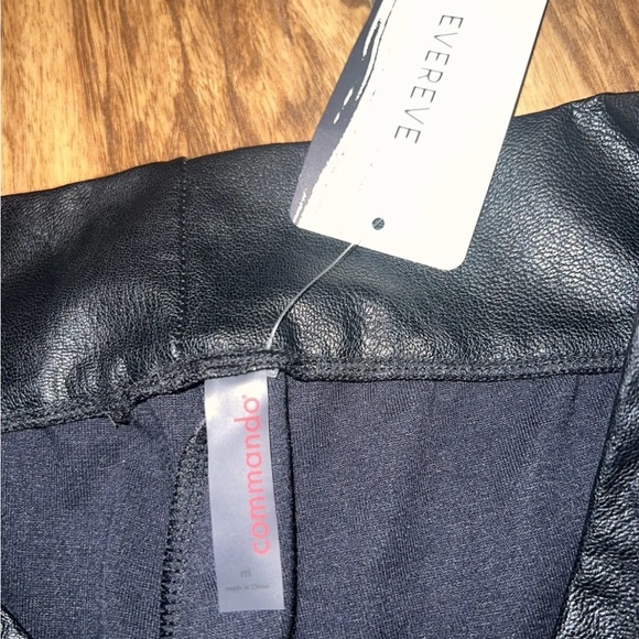 COMMANDO FAUX LEATHER  BLACK JOGGERS M WITH POCKETS 28.25” INSEAM  $148 - Picture 6 of 8